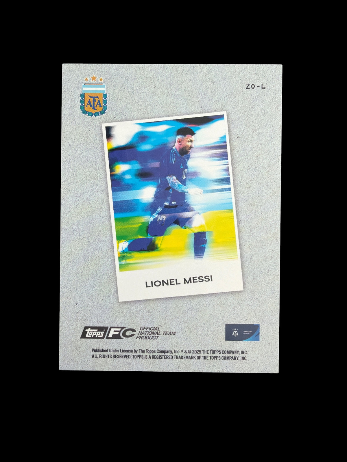 Lionel Messi Motion Blur Casehit Topps Focus Argentina 2025