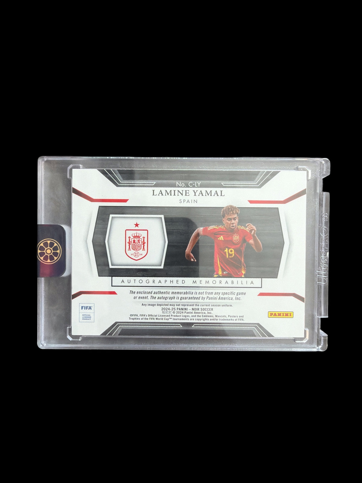 Lamine Yamal Autographed Memorabilia /49 Panini Noir Soccer 2024-25