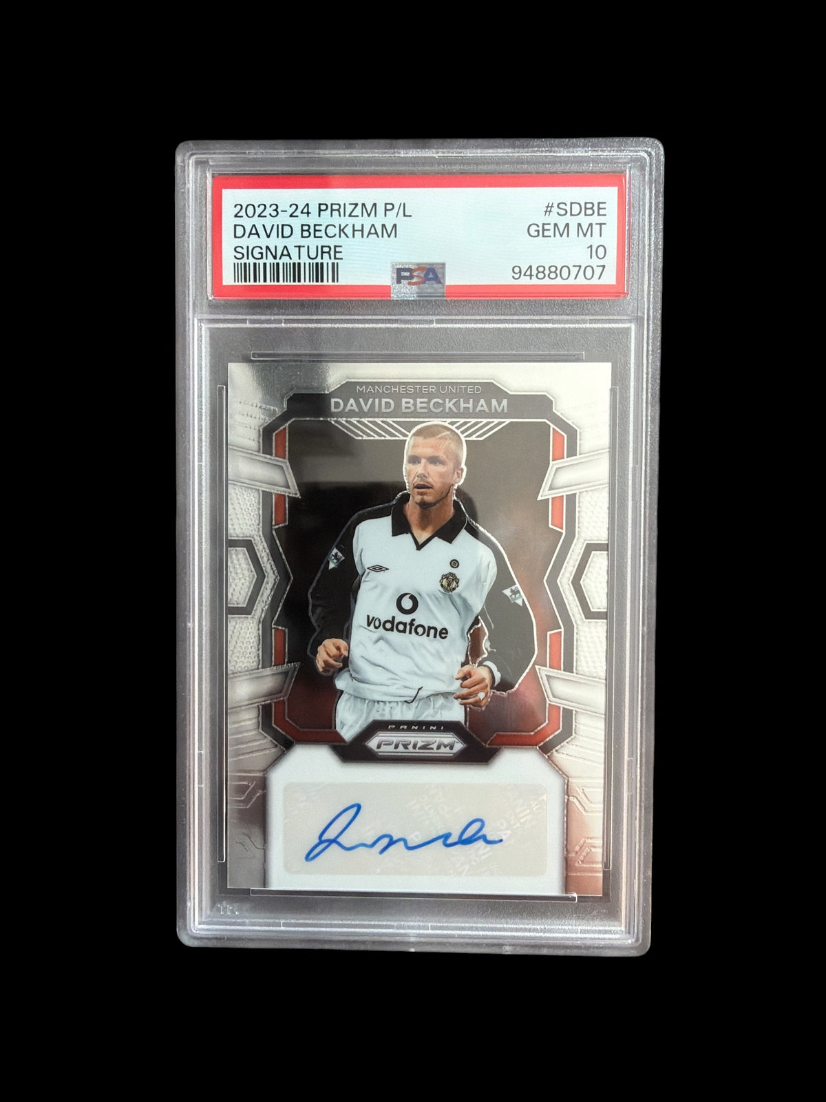 David Beckham Auto Panini Prizm Premier League 2023-24 PSA 10