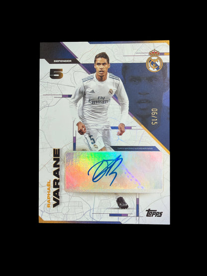 Raphaël Varane Auto /15 Topps Real Madrid Los Blancos 2025/26