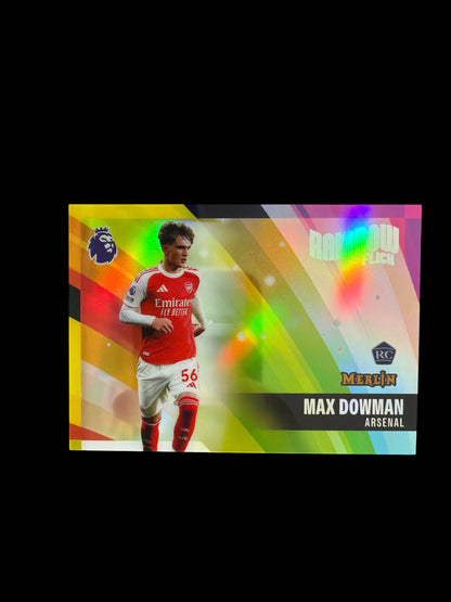 Max Dowman RC Rainbow Flick Topps Merlin BPL 2026