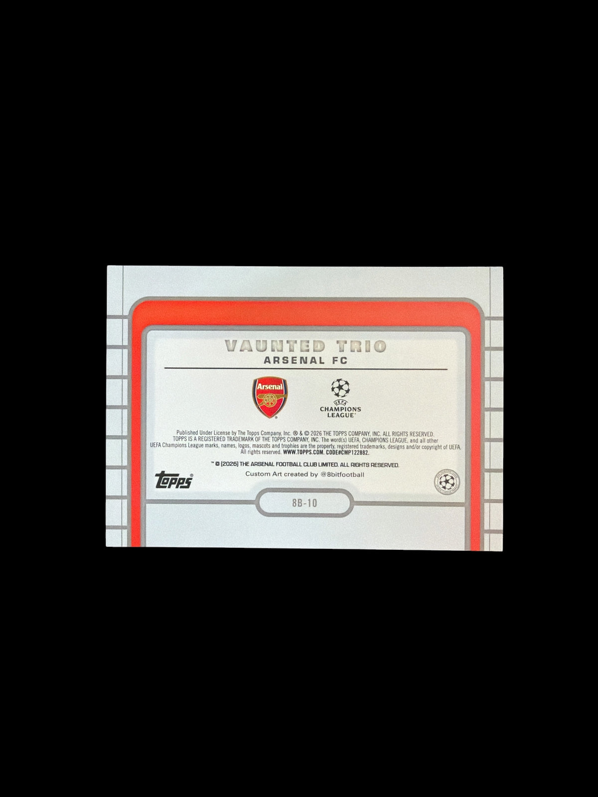 Arsenal London 8-Bit Ballers Vaunted Trio /25 Topps UCL 2025