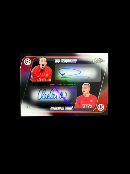 Rio Ferdinand Nemanja Vidić Dual Auto /10 Topps Chrome UCC 2025/26