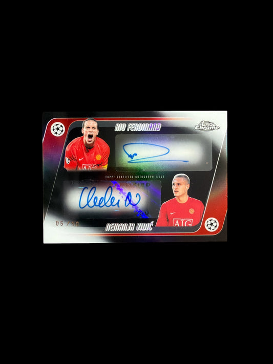 Rio Ferdinand Nemanja Vidić Dual Auto /10 Topps Chrome UCC 2025/26