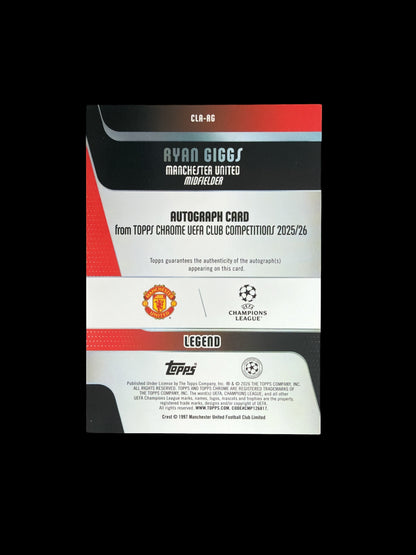 Ryan Giggs Auto /150 Topps Chrome UCC 2025/26