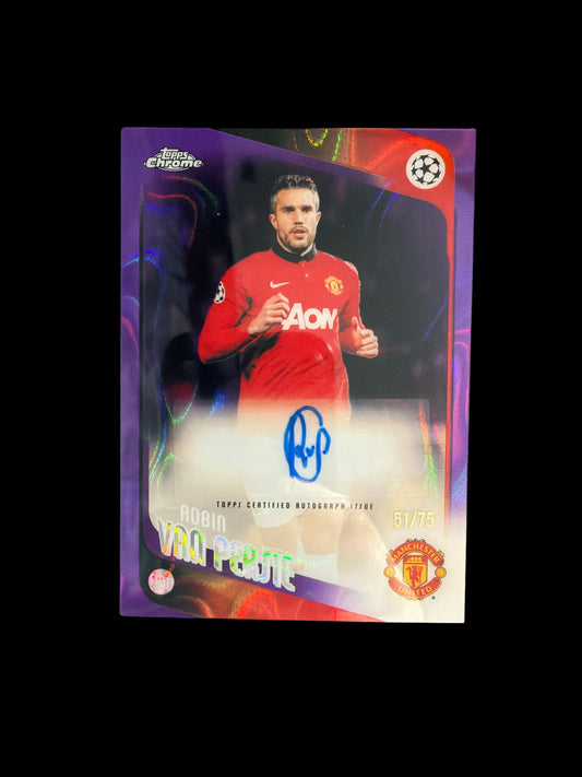 Robin Van Persie Auto /75 Topps Chrome UCC 2025/26