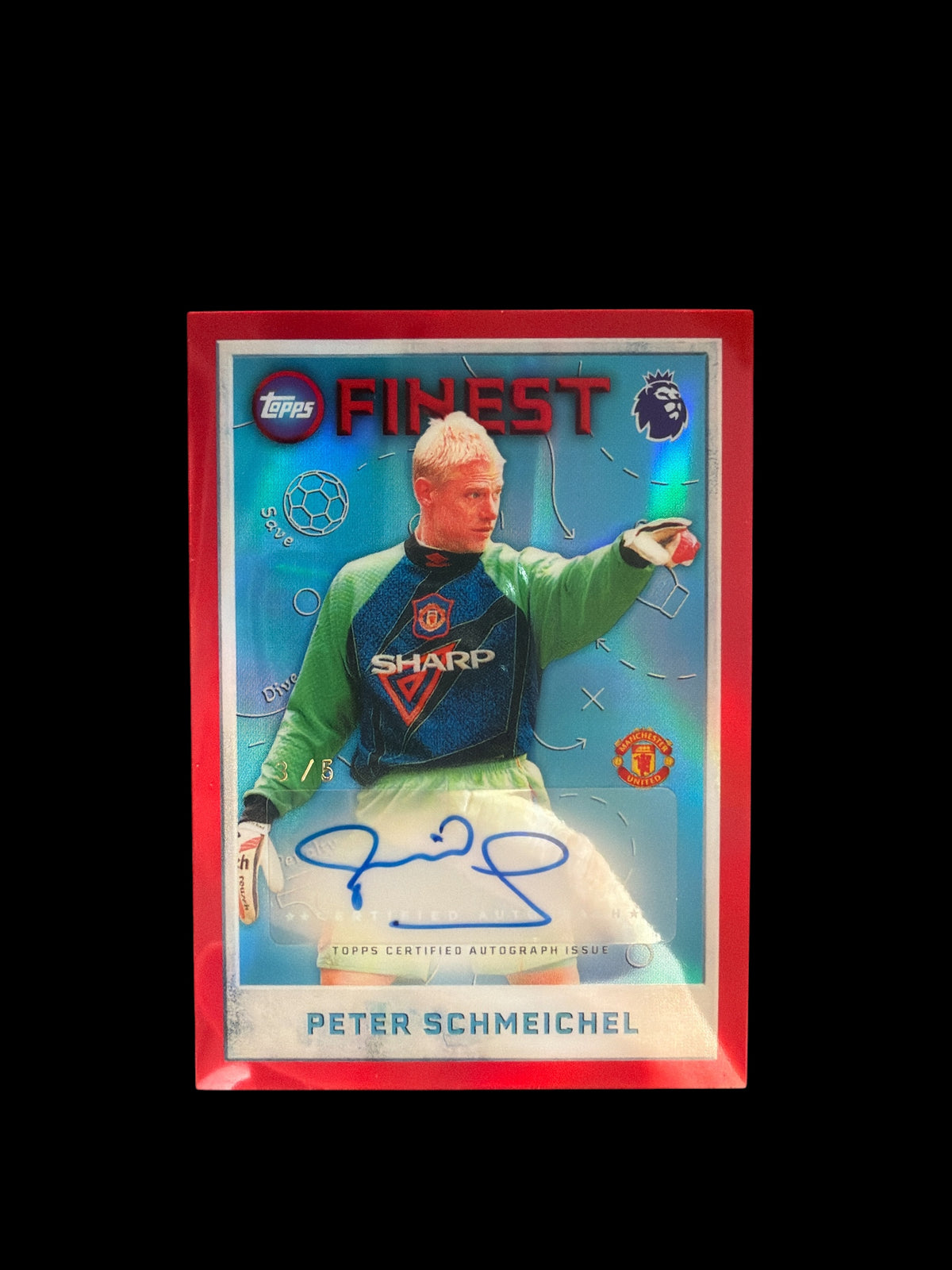 Peter Schmeichel Auto /5 Topps Finest BPL 2026