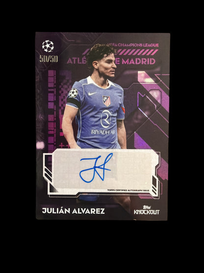 Julian Alvarez Auto /50 Topps UCC Knockout 2025/26