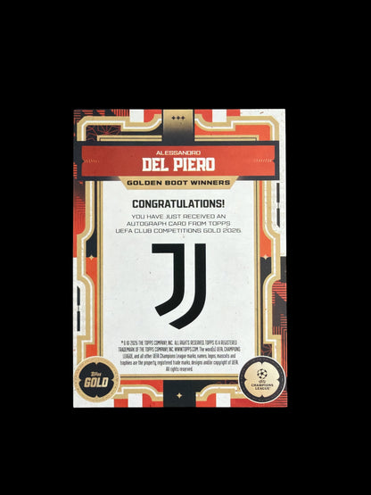 Alessandro Del Piero Auto /25 Topps Gold UCC 2026