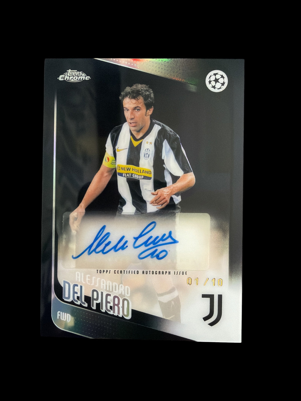 Alessandro Del Piero Auto /10 Topps Chrome UCC 2025/26