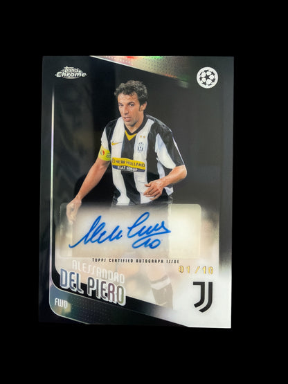 Alessandro Del Piero Auto /10 Topps Chrome UCC 2025/26