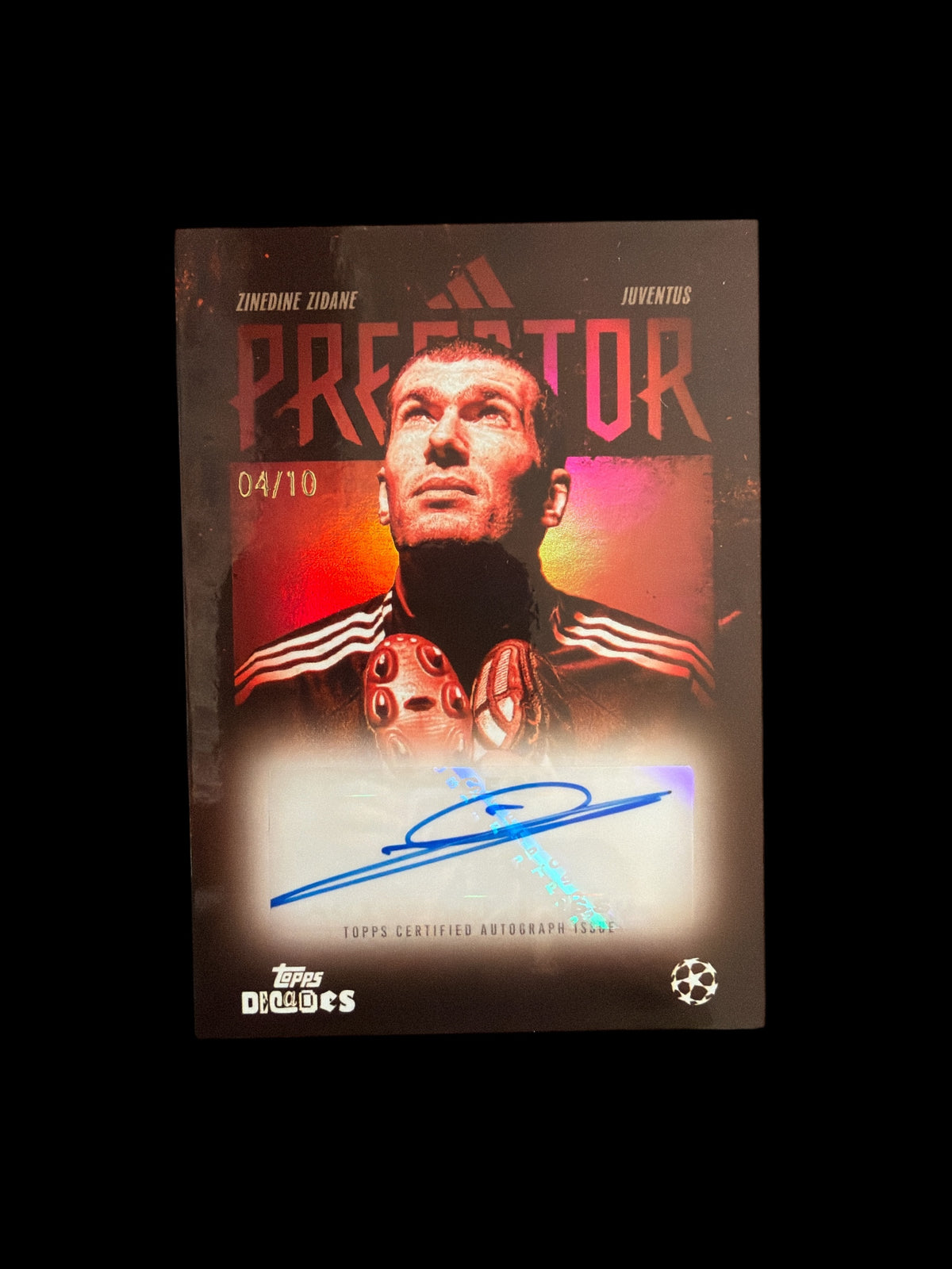 Zinedine Zidane Predator Auto /10 Topps Decades UCC 2024