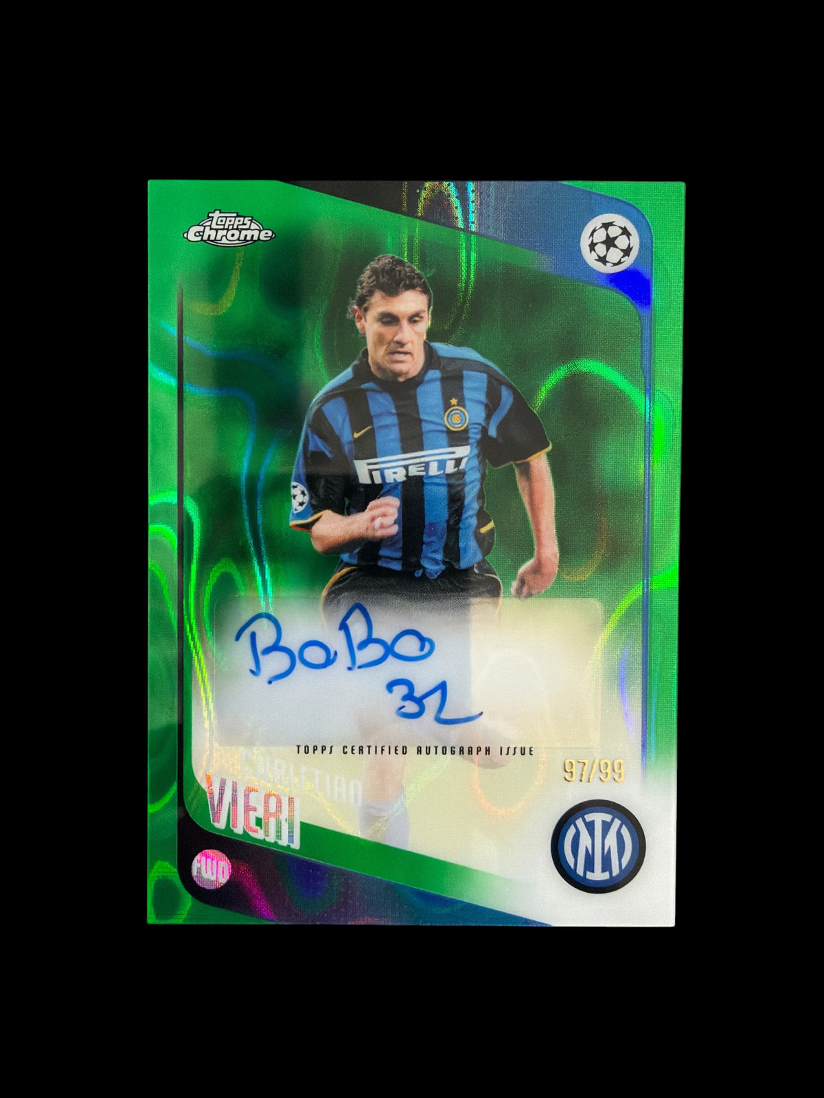 Christian Vieri Auto /99 Topps Chrome UCC 2025/26