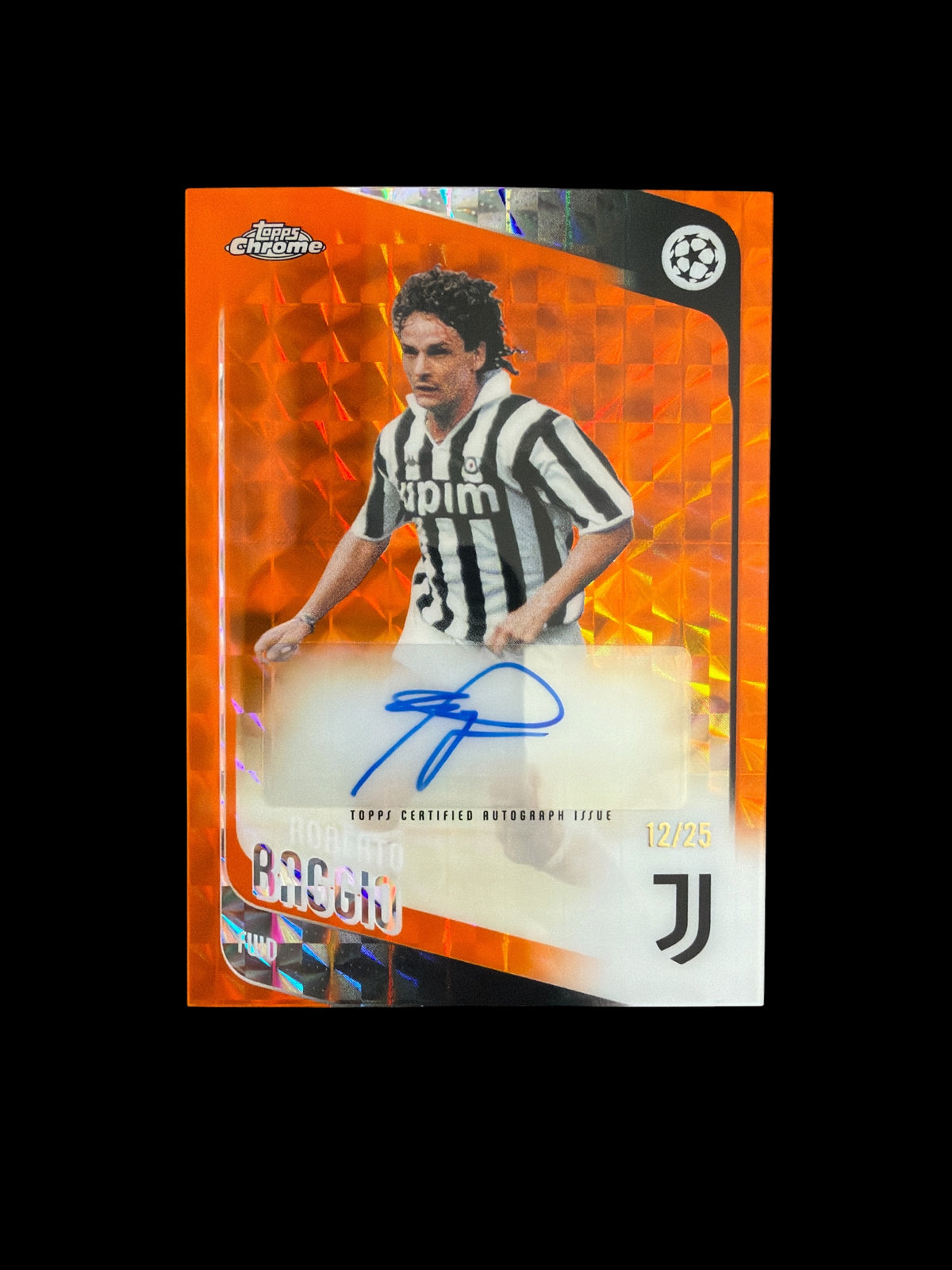 Roberto Baggio Auto /25 Geocentric Topps Chrome UCC 2025/26