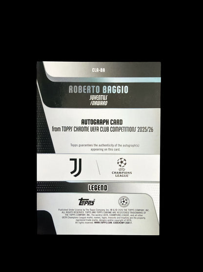 Roberto Baggio Auto /25 Geocentric Topps Chrome UCC 2025/26