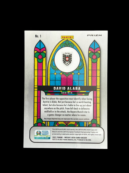 David Alaba Stained Glass Panini Mosaic UEFA Euro Soccer 2021