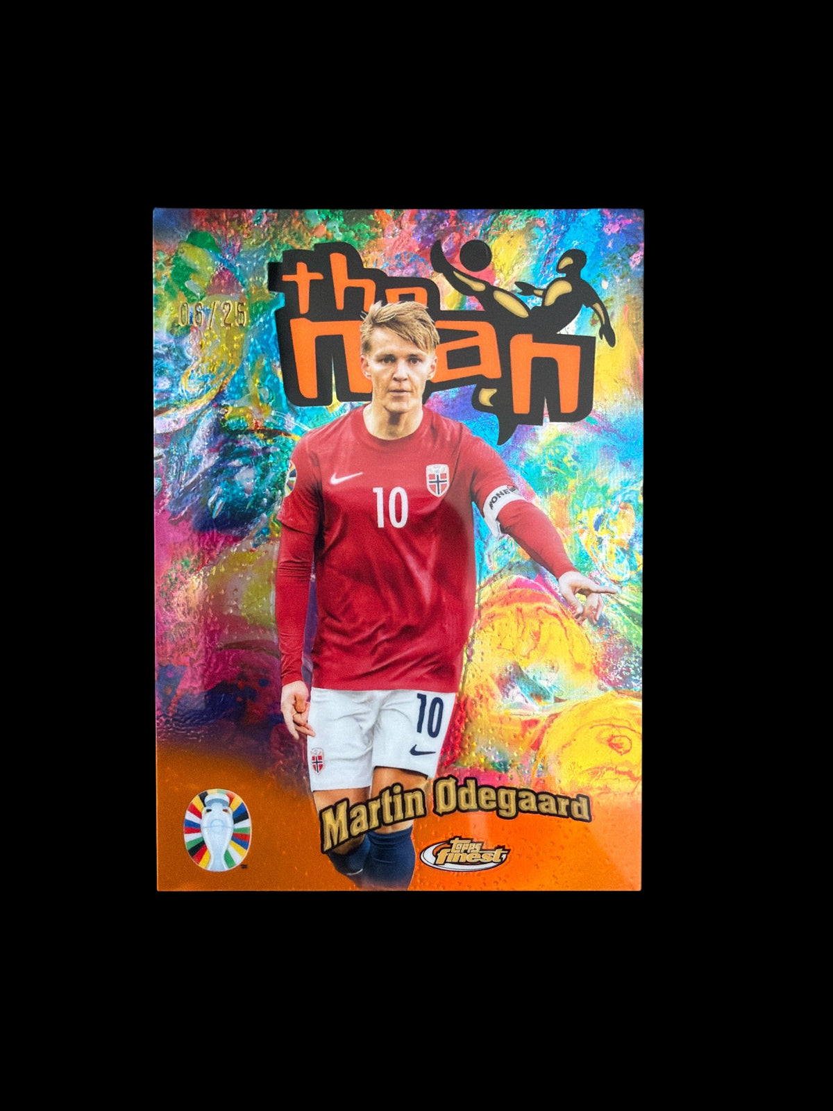 Martin Odegaard The Man /25 Topps Finest Road to Euro 2024