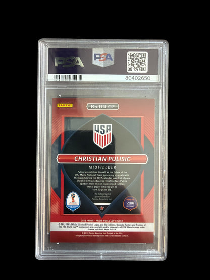 Christian Pulisic Auto PSA 9 Panini Prizm World Cup Soccer 2018
