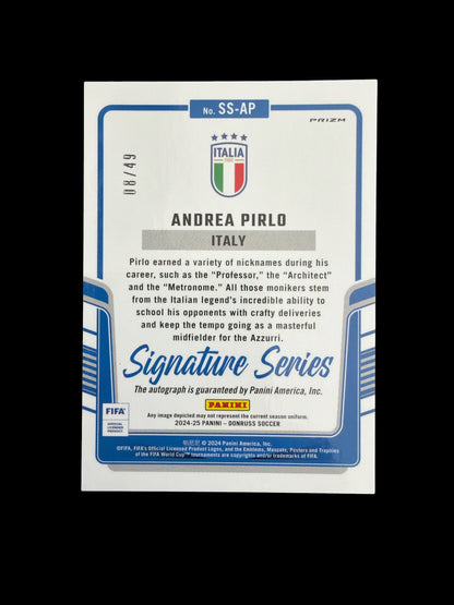 Andrea Pirlo Auto /49 Panini Donruss Soccer 2024-25