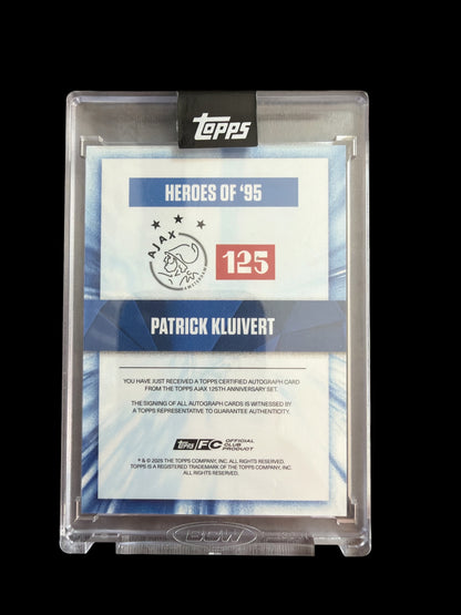 Patrick Kluivert Auto /49 Topps 125 Jahre Ajax Amsterdam 2025