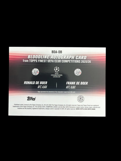 Ronald De Boer Frank De Boer Dual Auto /25 Topps Finest UCC 2025/26