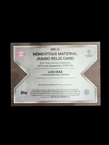Luis Díaz Momentous Material /50 Topps Museum UCC 2025/26
