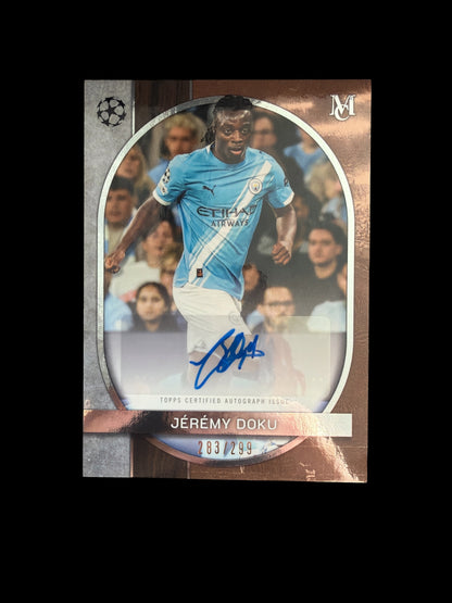 Jeremy Doku Auto /299 Topps Museum UCC 2025/26