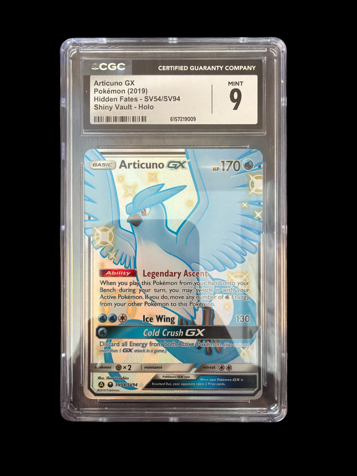 Articuno GX Shiny Vault - Holo SV54/SV94 CGC 9