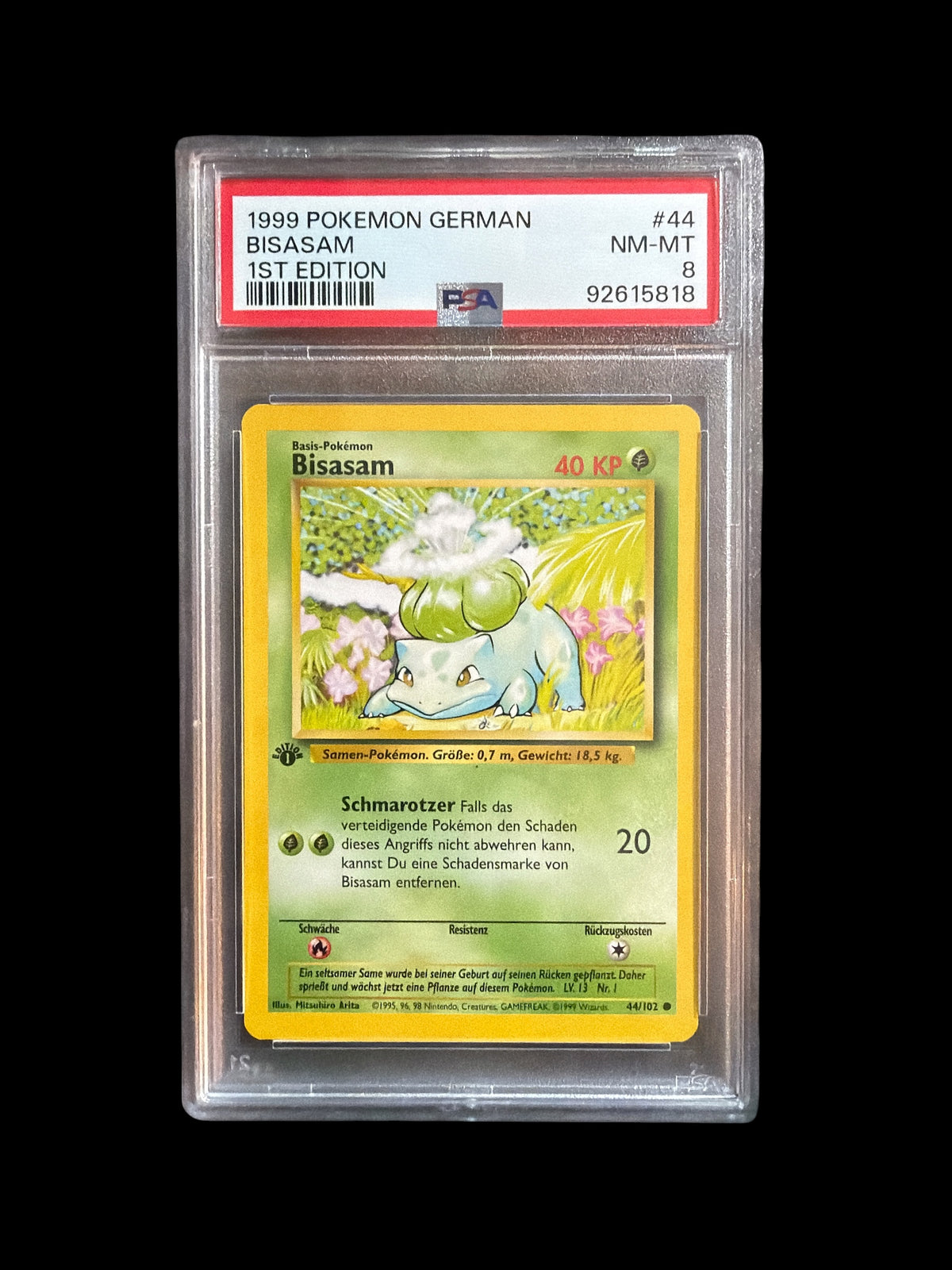 Bisasam 1st Edition 1999 PSA 8