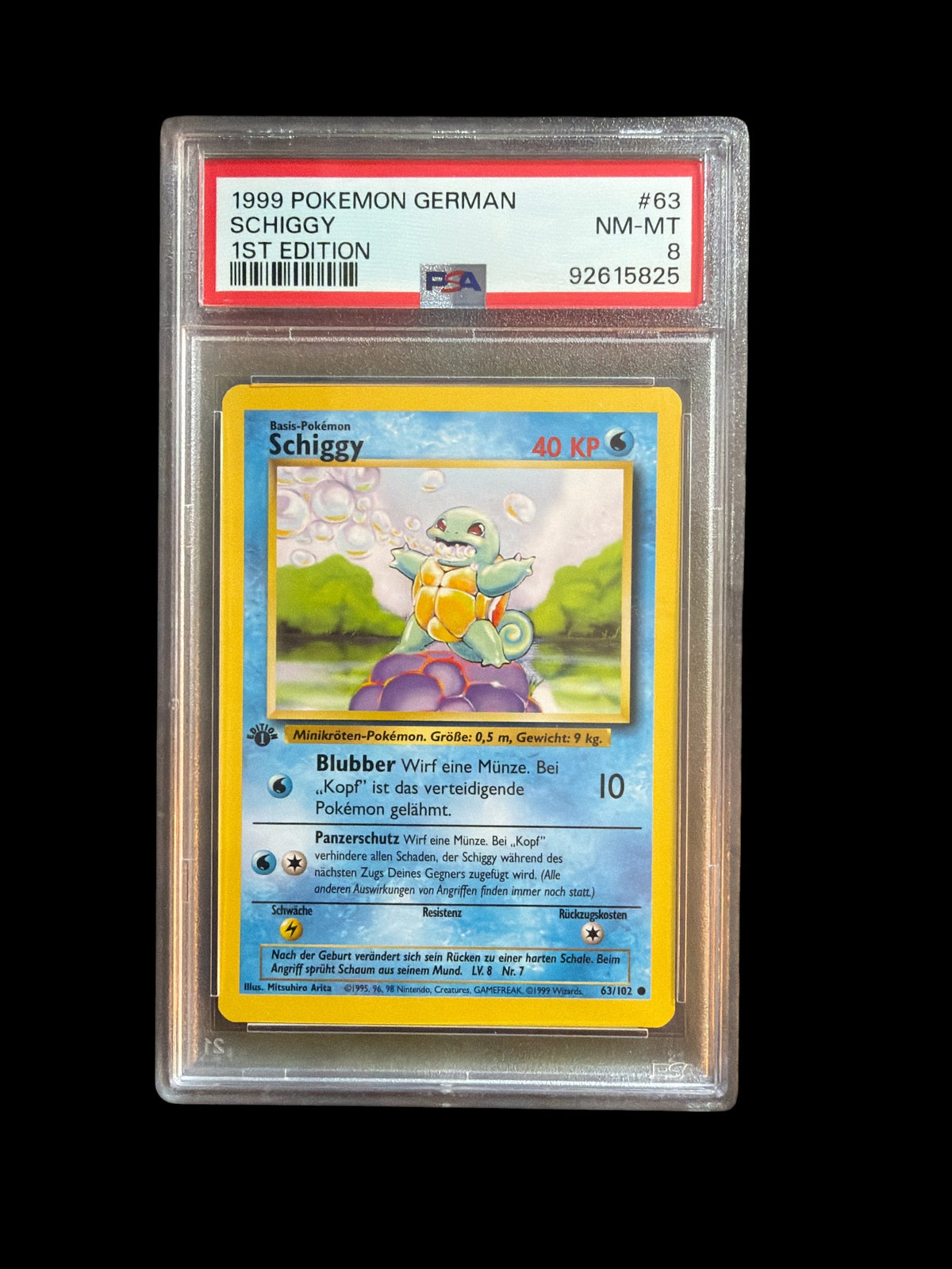 Schiggy 1st Edition 1999 PSA 8