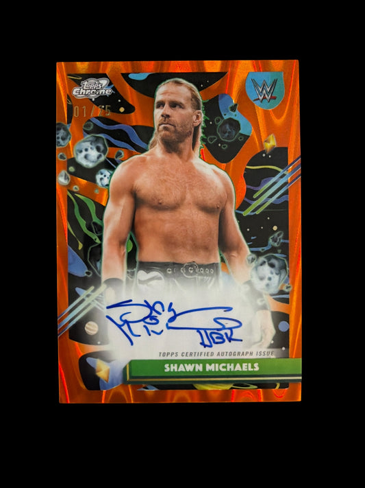 Shawn Michaels On Card Auto /25 Bookend Topps Cosmic Chrome 2026