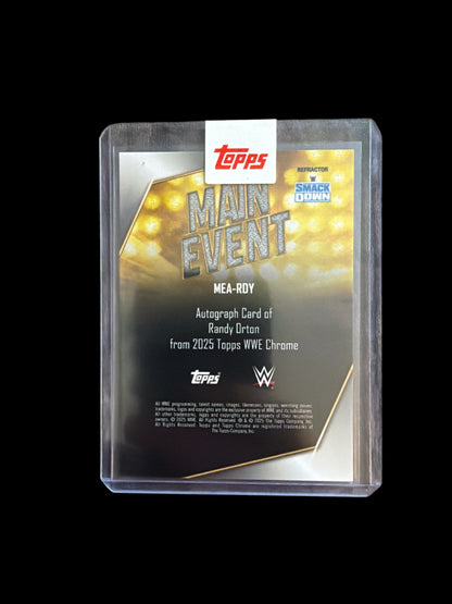 Randy Orton Main Event On Card Auto Topps Chrome WWE 2025