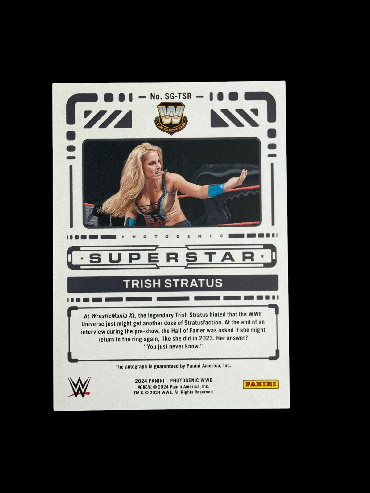 Trish Stratus Auto /25 Panini Three Count WWE 2024