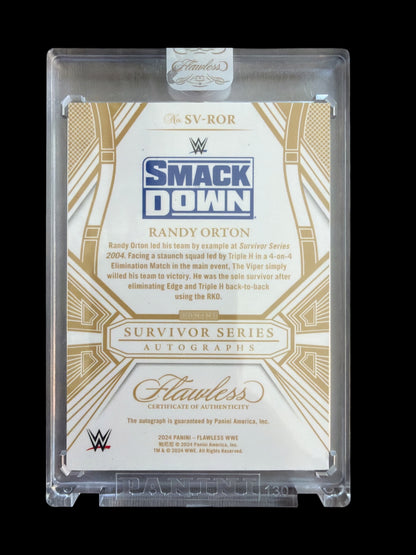 Randy Orton Survivor Series On Card Auto /8 Panini Flawless WWE 2024
