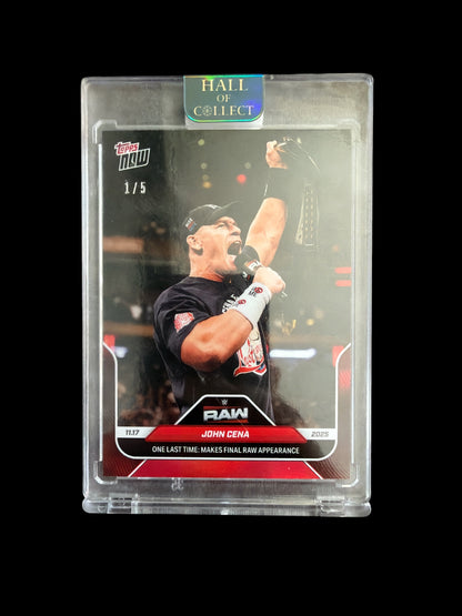 John Cena Topps Now /5 One Last Time Final Raw Appearence