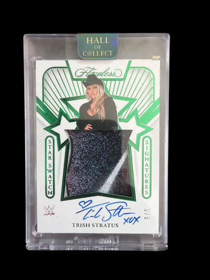 Trish Stratus Star Swatch On Card Auto /5 Bookend Panini Flawless WWE 2024