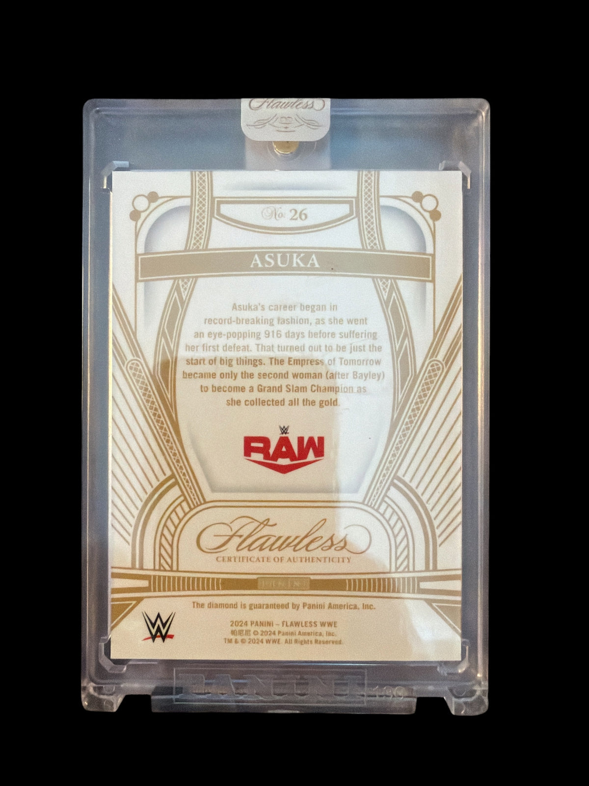 Asuka Flawless Gem /25 Panini Flawless WWE 2024