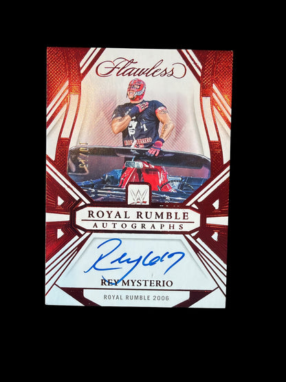 Rey Mysterio Royal Rumble On Card Auto /15 Panini Flawless WWE 2024