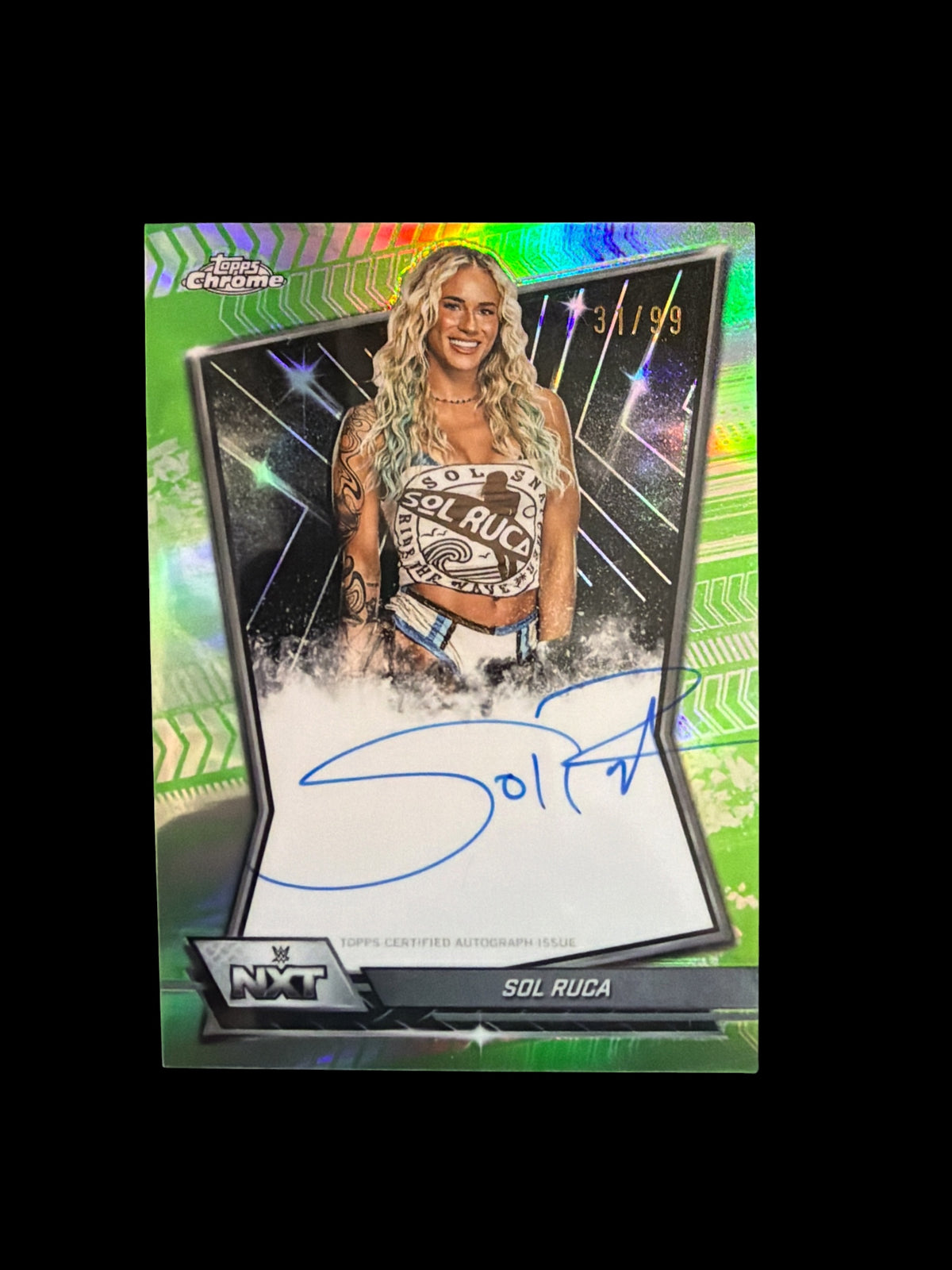 Sol Ruca On Card Auto /99 Topps Chrome WWE 2026