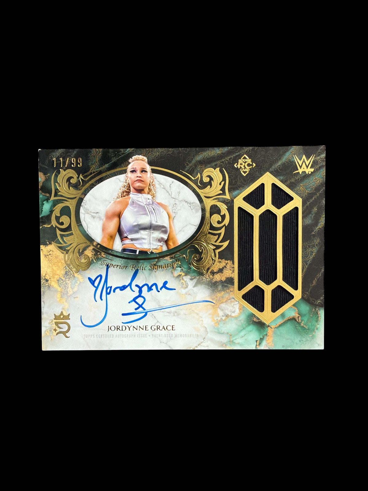 Jordynne Grace Superior Relic Signatures /99 On Card Auto Topps Royalty WWE 2025