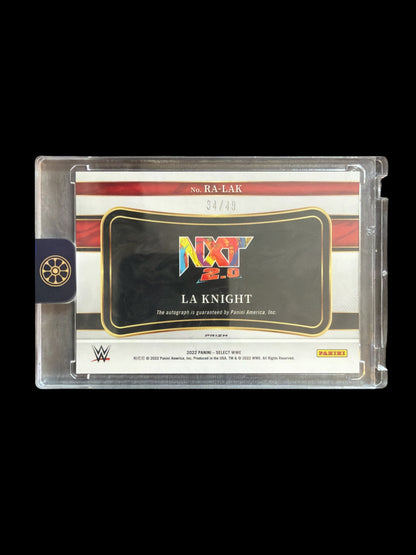 LA Knight Ringside Action Signatures /49 Panini Select WWE 2022