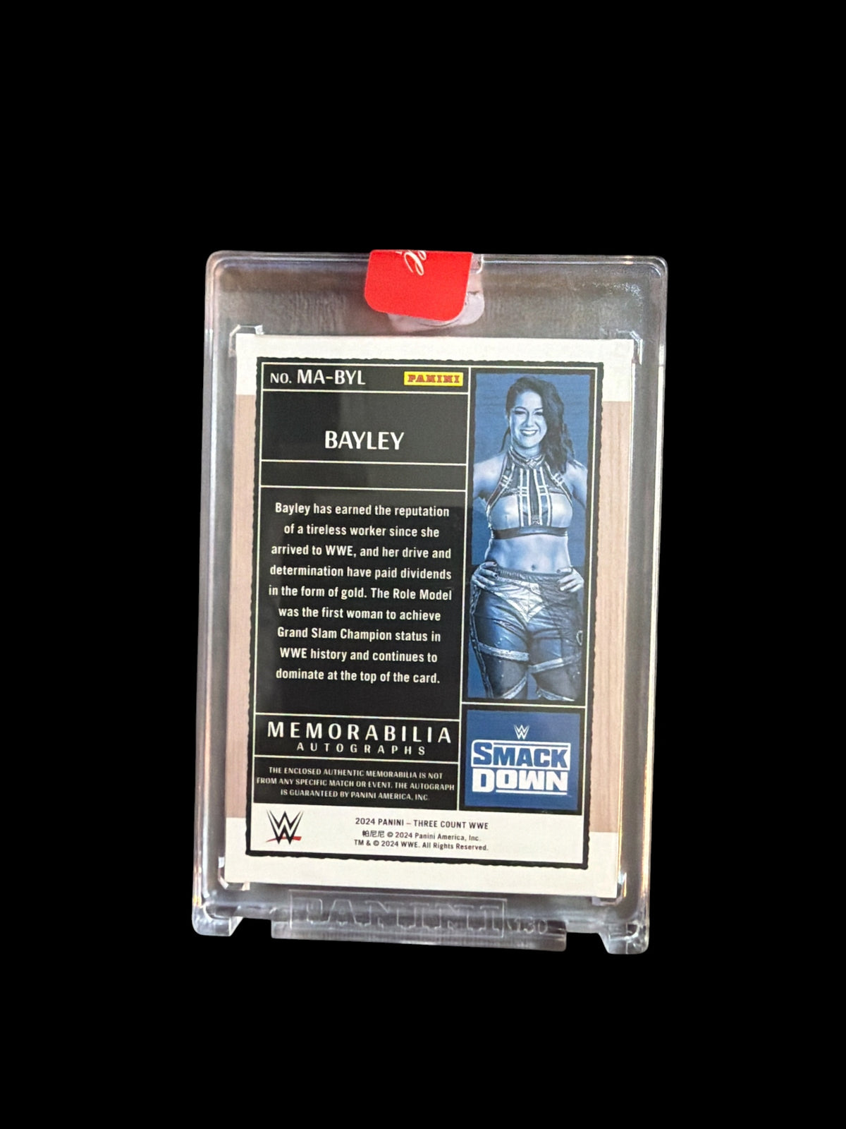 Bayley Memorabilia Auto /149 Panini Three Count WWE 2024