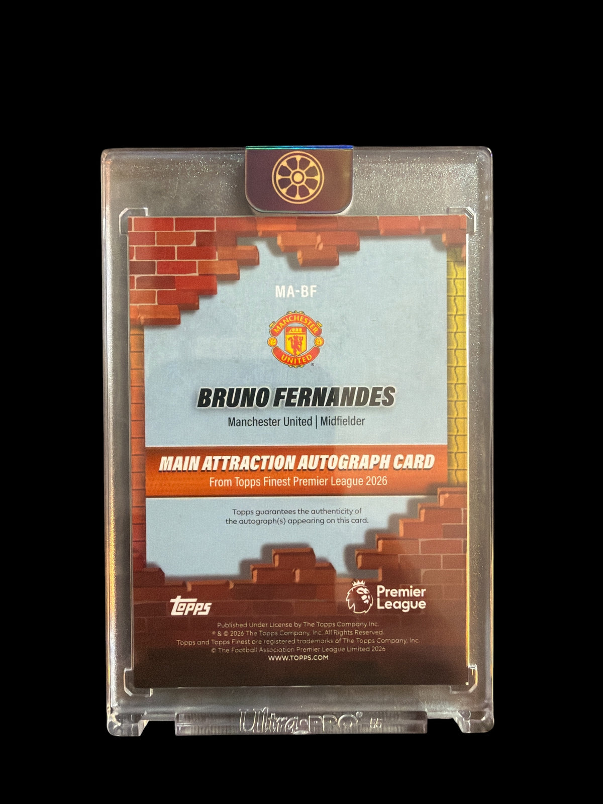 Bruno Fernandes /5 Main Attraction Auto SSP Topps Finest BPL 2026