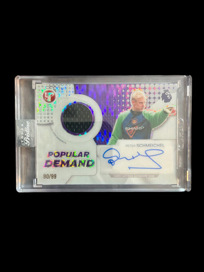 Peter Schmeichel Relic Auto /99 Popular Demand Topps Pristine BPL 2026