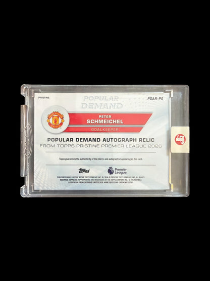 Peter Schmeichel Relic Auto /99 Popular Demand Topps Pristine BPL 2026