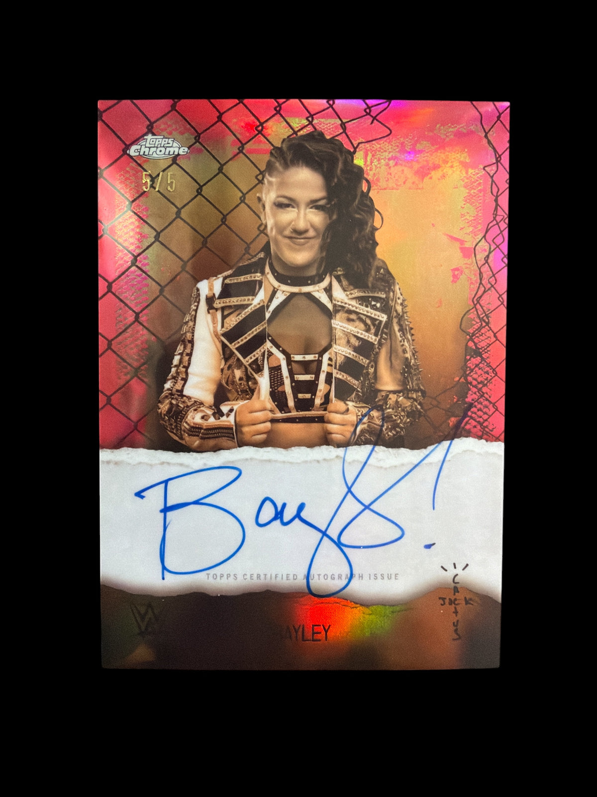 Bayley /5 Astro Knights On Card Auto Topps WWE Cactus Jack 2025 Bookend