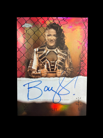 Bayley /5 Astro Knights On Card Auto Topps WWE Cactus Jack 2025 Bookend