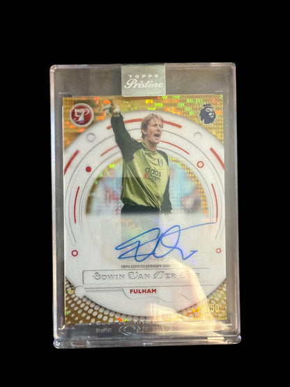 Edwin Van Der Sar Auto /50 Topps Pristine BPL 2026