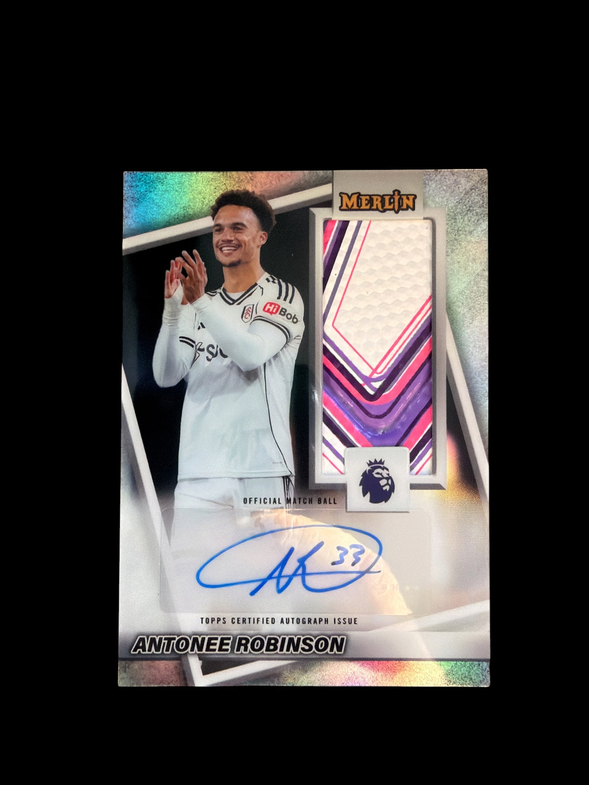 Antonee Robinson Match Ball Relic Signature Topps Merlin BPL 2026