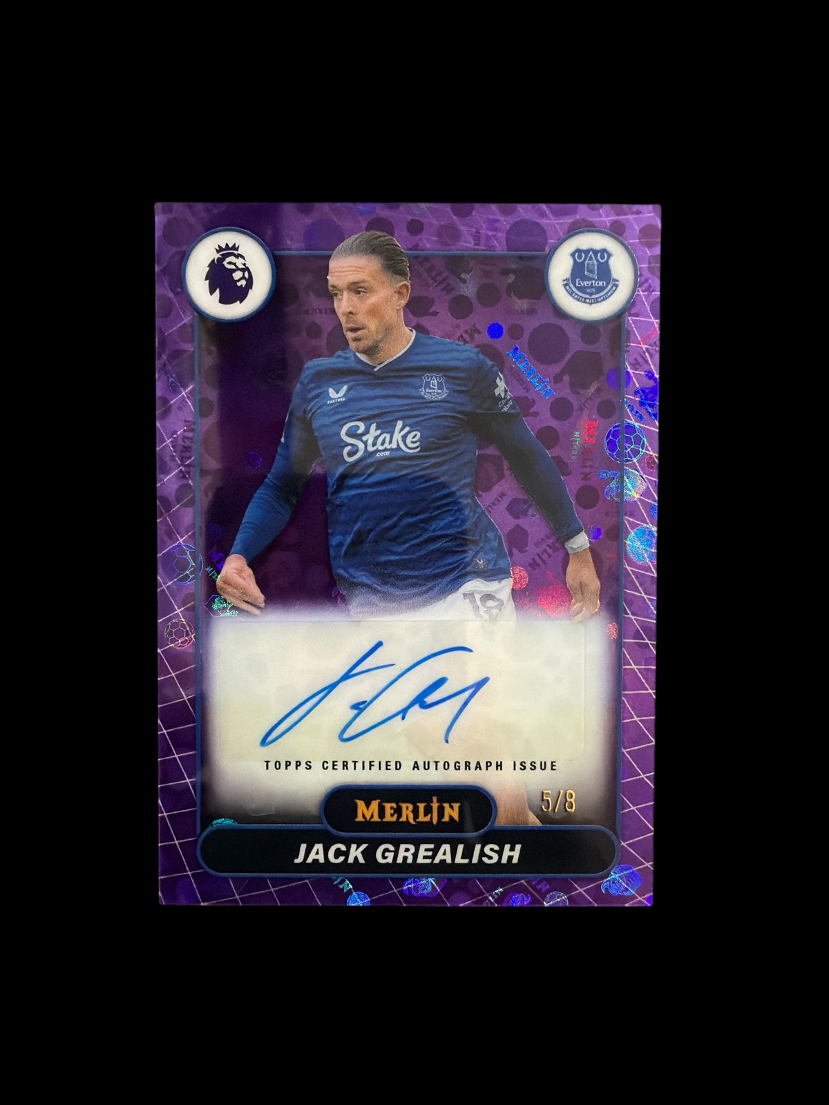 Jack Grealish Auto /8 Topps Merlin BPL 2026